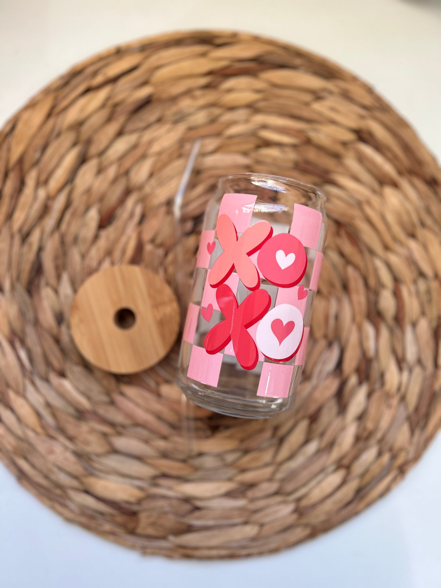 XOXO Glass Can