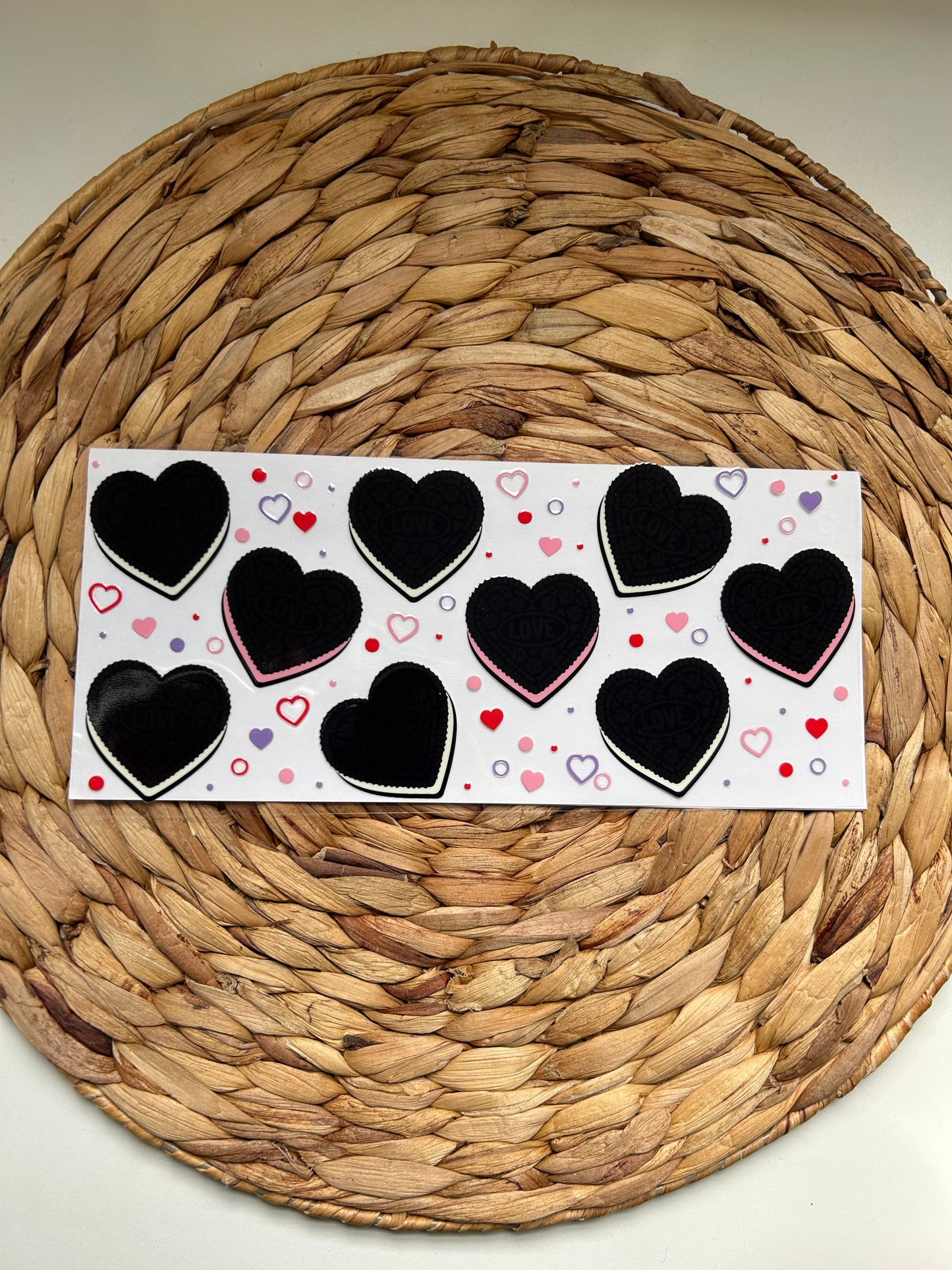 Cookie Hearts UV DTF Transfer