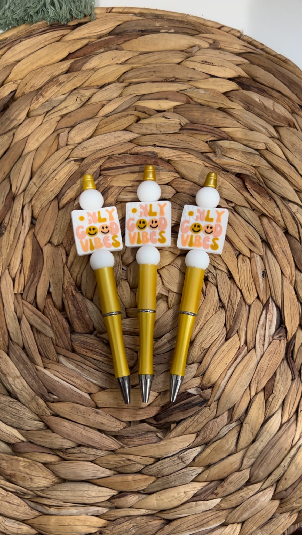 Only Good Vibes Beaded Pen