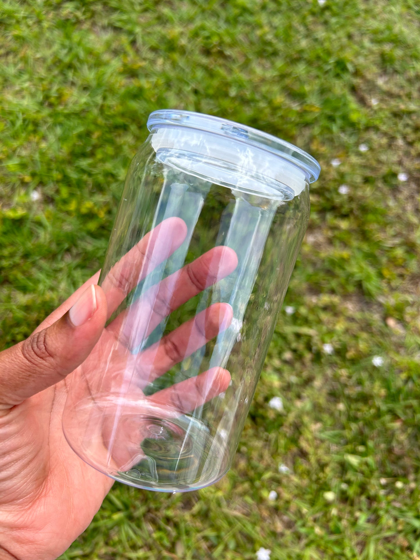 16oz Clear Plastic Libbey Cans
