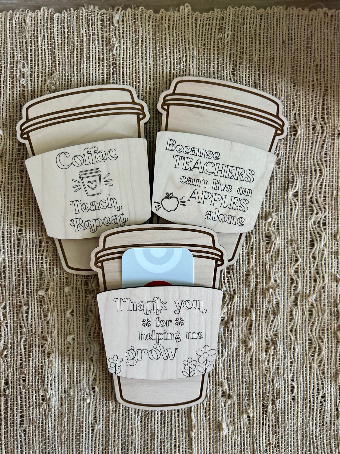 Teacher Coffee Gift Card Holder