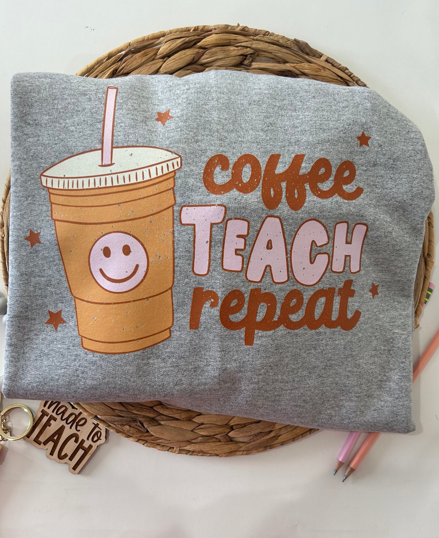 Coffee Teach Repeat Unisex Sweatshirt