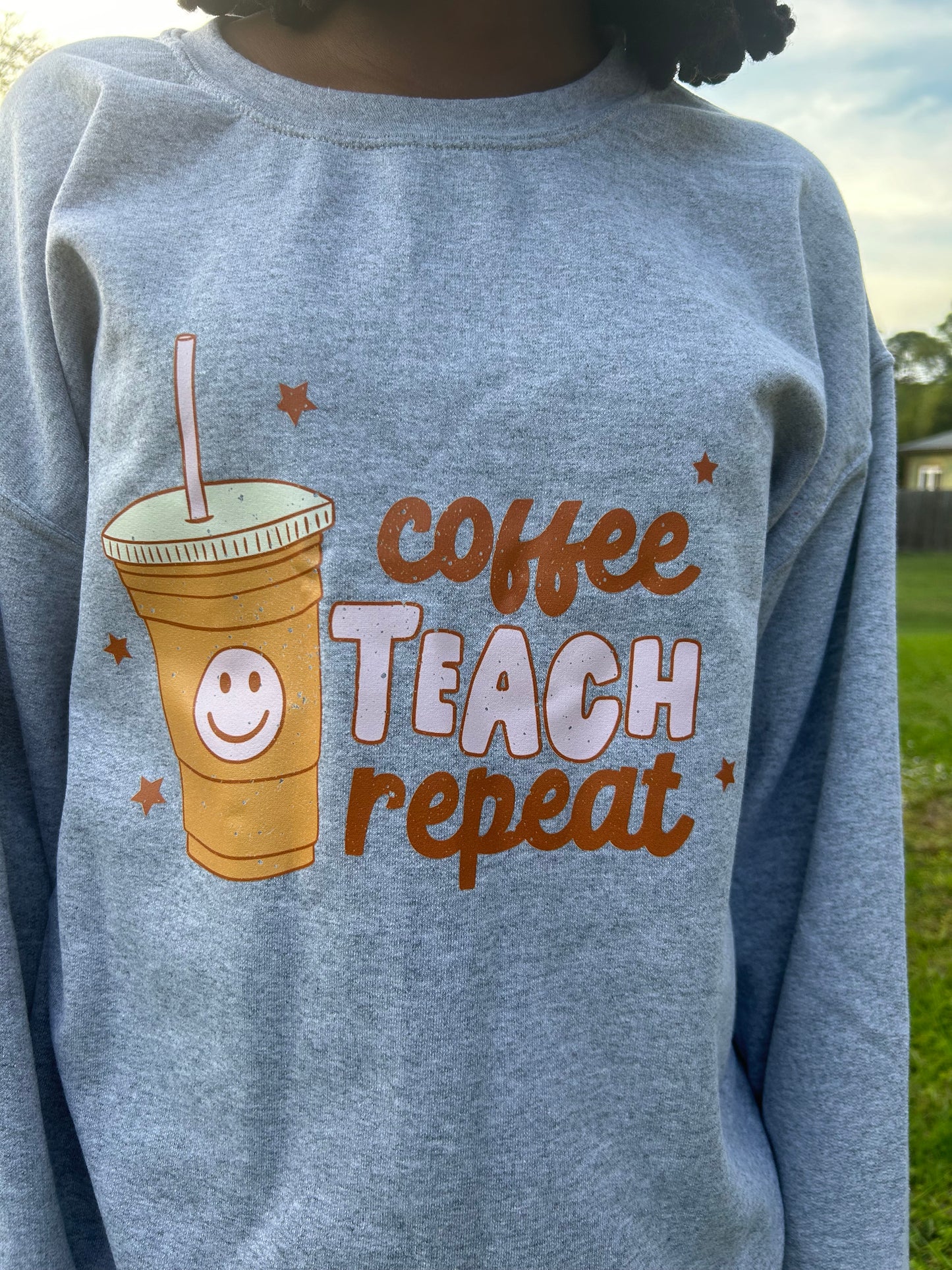 Coffee Teach Repeat Unisex Sweatshirt