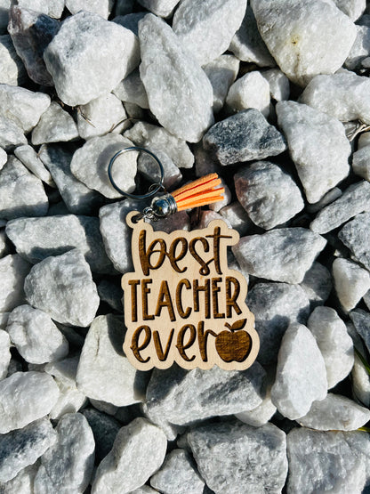 Engraved Teacher Appreciation Keychain/Bag Charms