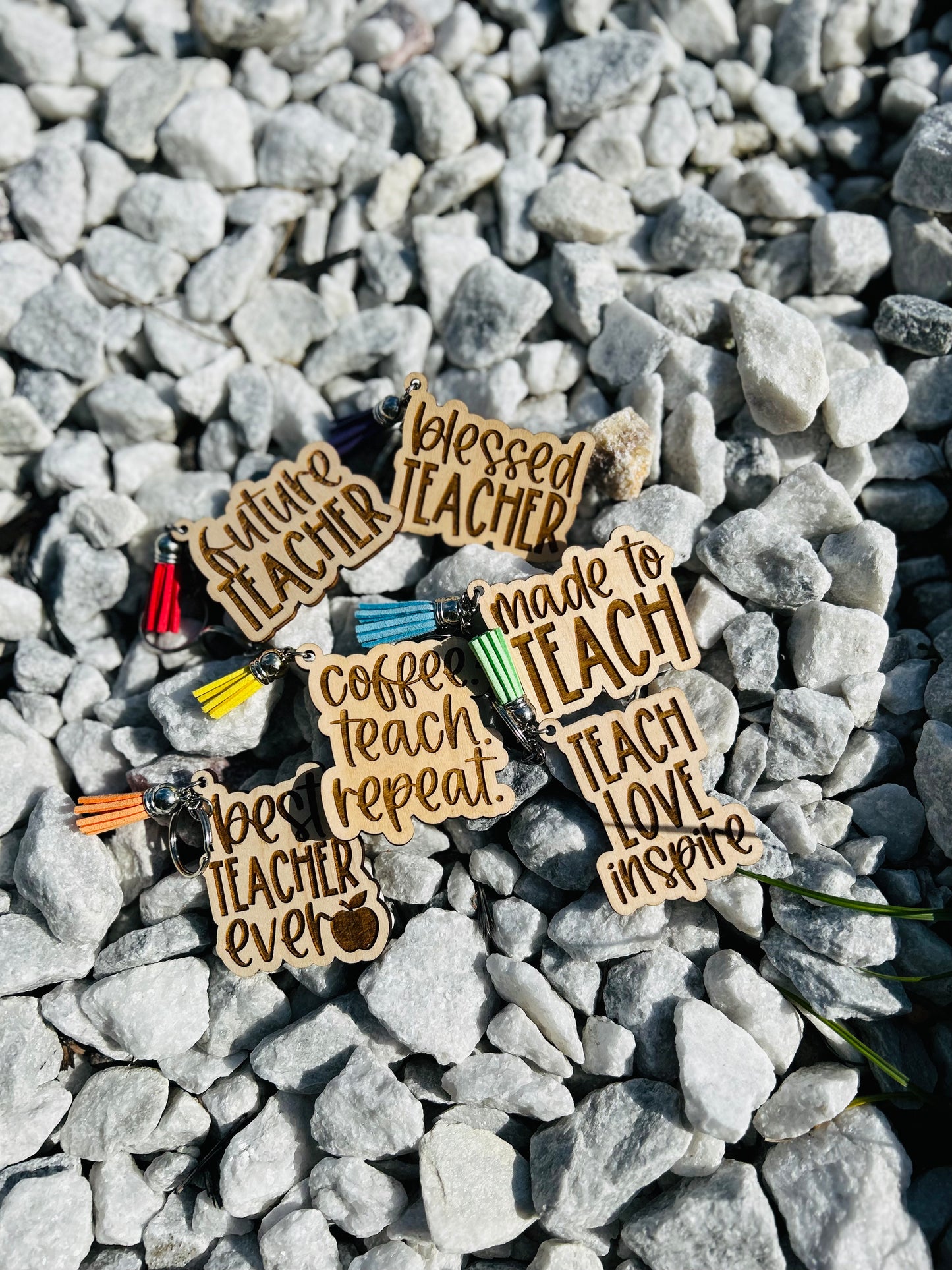 Engraved Teacher Appreciation Keychain/Bag Charms