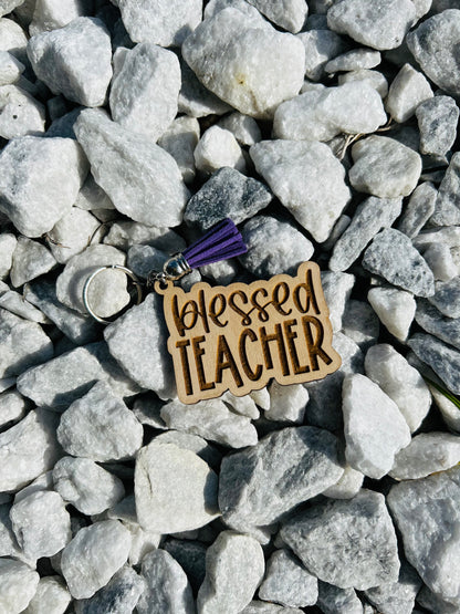 Engraved Teacher Appreciation Keychain/Bag Charms