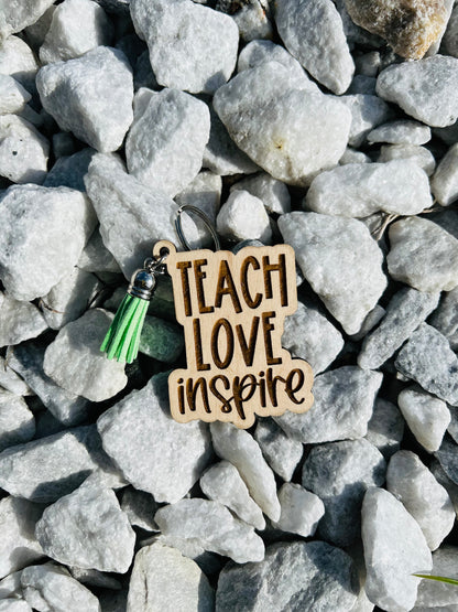 Engraved Teacher Appreciation Keychain/Bag Charms