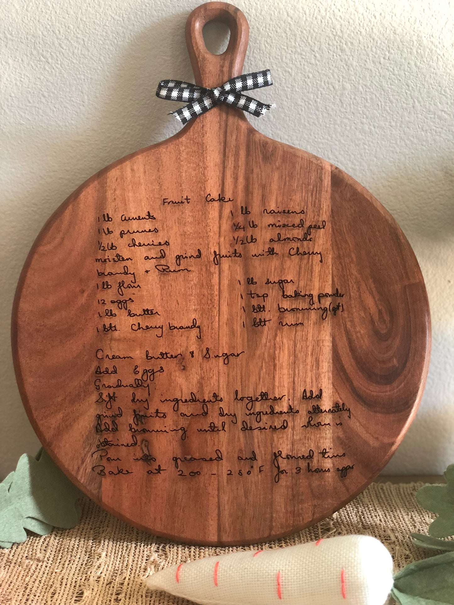 Recipe Cutting Board